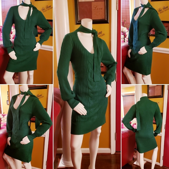 Ribbed Knit Sweater Dress - Picture 2 of 7